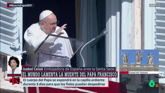 Isabel Celaá descarta que vaya a producirse un "retroceso" en la Iglesia: "El papa ha sido un hombre de una referencia enorme" Isabel Celaá descarta que vaya a producirse un "retroceso" en la Iglesia: "El papa ha sido un hombre de una referencia enorme"