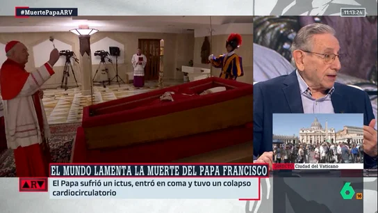 Así reacciona Pedro Miguel Lamet al ver que no han cumplido con los deseos del papa sobre su ataúd: "La pompa vaticana puede más" Así reacciona Pedro Miguel Lamet al ver que no han cumplido con los deseos del papa sobre su ataúd: "La pompa vaticana puede más"