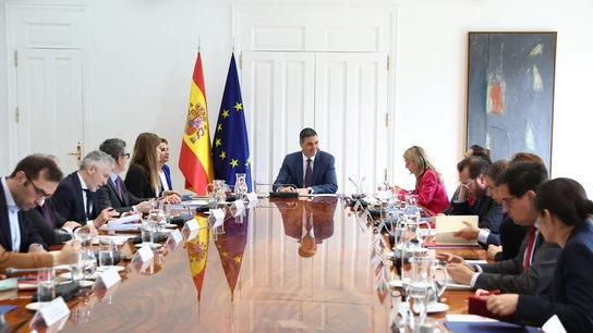 Reunión del Consejo de Seguridad Nacional que ha presidido el presidente del Gobierno, Pedro Sánchez, en el Complejo de la Moncloa. Reunión del Consejo de Seguridad Nacional que ha presidido el presidente del Gobierno, Pedro Sánchez, en el Complejo de la Moncloa.