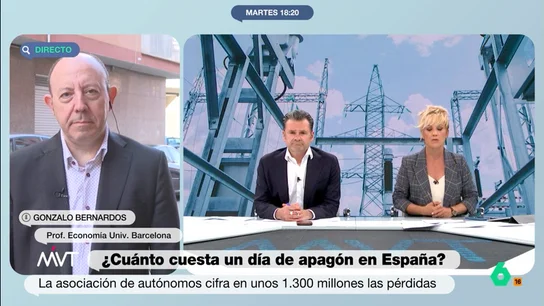 Gonzalo Bernardos, sobre el apagón: "Nos dio una lección. Volvimos, por unas horas, a la economía del siglo XX" El economista indica que es muy complicado, por el momento, hacer una valoración de las pérdidas económicas provocadas por el apagón eléctrico.