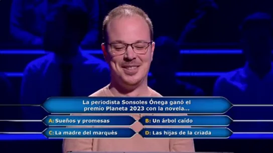Un concursante de ¿Quién quiere ser millonario?, al preguntarle por una famosa: "Ha estado en casa comiendo al lado" Un concursante de ¿Quién quiere ser millonario?, al preguntarle por una famosa: "Ha estado en casa comiendo al lado"