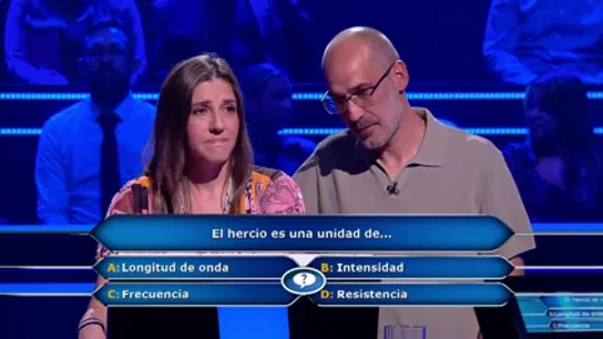 El marido de una concursante de ¿Quién quiere ser millonario? al no saberse la respuesta: "Nos vamos al paro los dos" El marido de una concursante de ¿Quién quiere ser millonario? al no saberse la respuesta: "Nos vamos al paro los dos"
