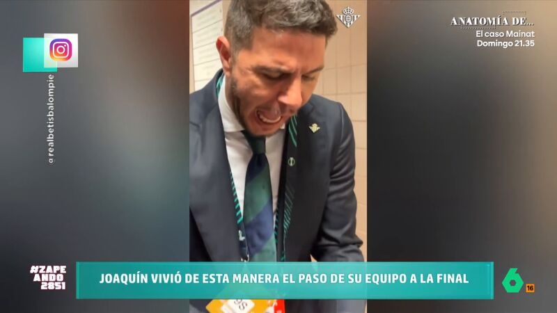 La emocionante reacción de Joaquín tras pasar el Betis a la final de la Conference: "Me tiemblan las manos, tío"