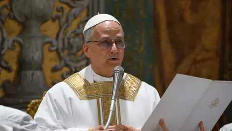 León XIV en su primera misa como papa León XIV en su primera misa como papa