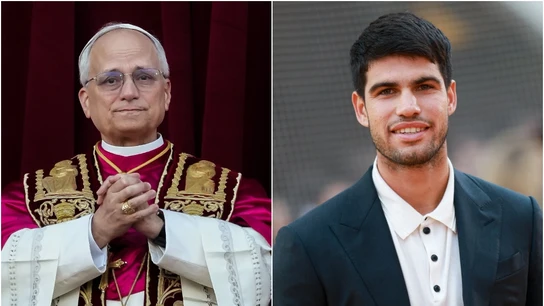 El papa León XIV y Carlos Alcaraz El papa León XIV y Carlos Alcaraz
