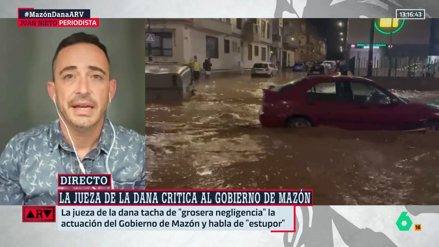 El periodista Juan Nieto analiza el nuevo auto de la jueza de la DANA: "Señala claramente como máxima responsable a Pradas" El periodista Juan Nieto analiza el nuevo auto de la jueza de la DANA: "Señala claramente como máxima responsable a Pradas"