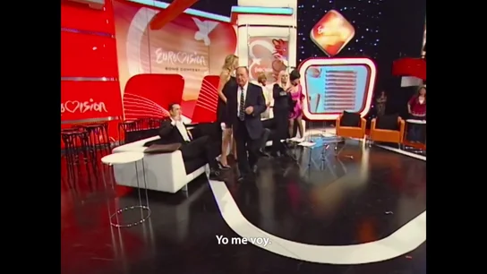 Así intentó abandonar el plató José Luis Uribarri al saber en directo que Chikilicuatre representaría a España en Eurovisión Así intentó abandonar el plató José Luis Uribarri al saber en directo que Chikilicuatre representaría a España en Eurovisión