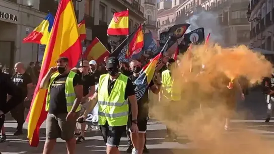 Macha homófoba de grupos neonazis por Chueca en septiembre de 2021. Macha homófoba de grupos neonazis por Chueca en septiembre de 2021.
