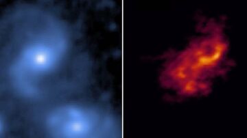 Distribución molecular del gas observada por ALMA