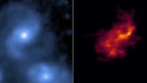 Distribución molecular del gas observada por ALMA Distribución molecular del gas observada por ALMA