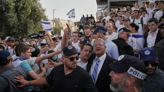 El ministro de Seguridad israelí, Itamar Ben-Gvir, durante la celebración del Día de Jerusalén El ministro de Seguridad israelí, Itamar Ben-Gvir, durante la celebración del Día de Jerusalén
