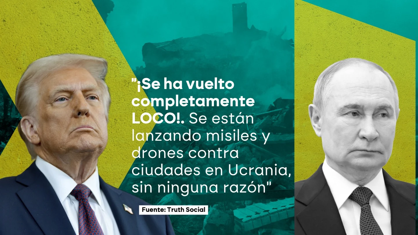 Trump comienza a perder los nervios y llama "loco" a Putin tras no lograr avances en Ucrania Trump comienza a perder los nervios y llama "loco" a Putin tras no lograr avances en Ucrania