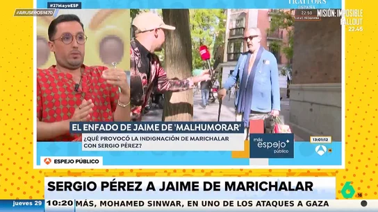 El reportero Sergio Pérez carga contra Jaime de Marichalar: "Pensé que me tragaba el bastón" El reportero Sergio Pérez carga contra Jaime de Marichalar: "Pensé que me tragaba el bastón"