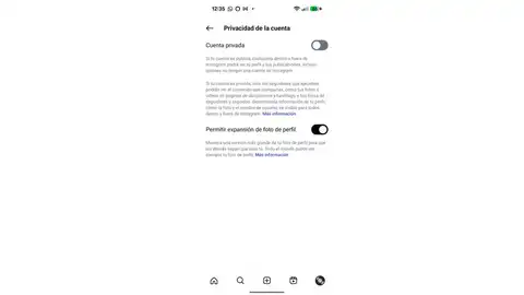 Ajustes de privacidad de Instragram Ajustes de privacidad de Instragram