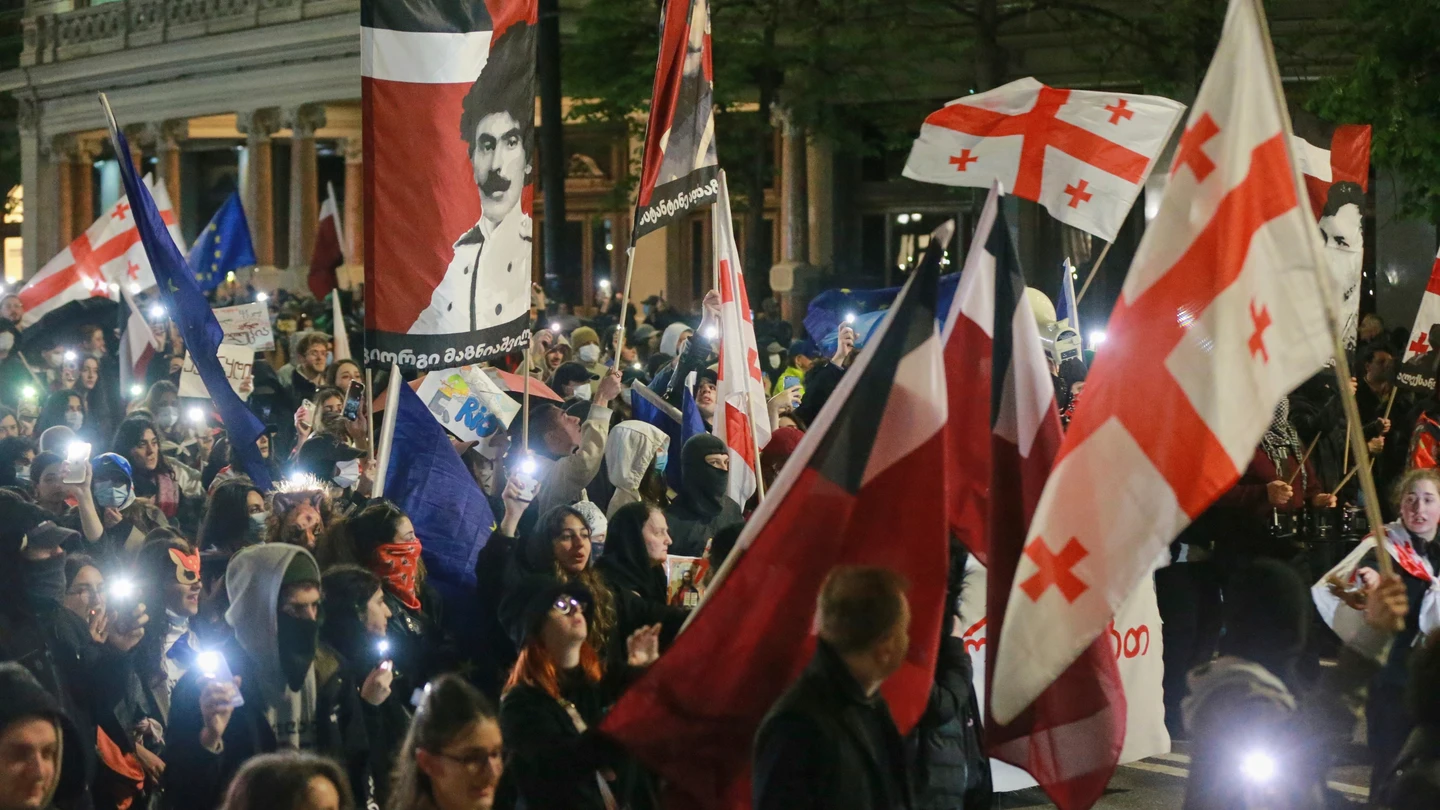 Una protesta en Georgia, en una imagen de archivo. Una protesta en Georgia, en una imagen de archivo.