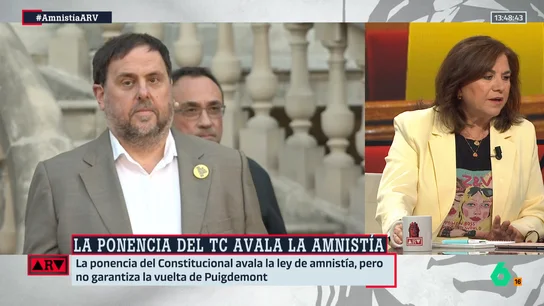Lucía Méndez opina sobre la ponencia del TC que avala la amnistía: "La amnistía no es correcta ni política ni moralmente" Lucía Méndez opina sobre la ponencia del TC que avala la amnistía: "La amnistía no es correcta ni política ni moralmente"