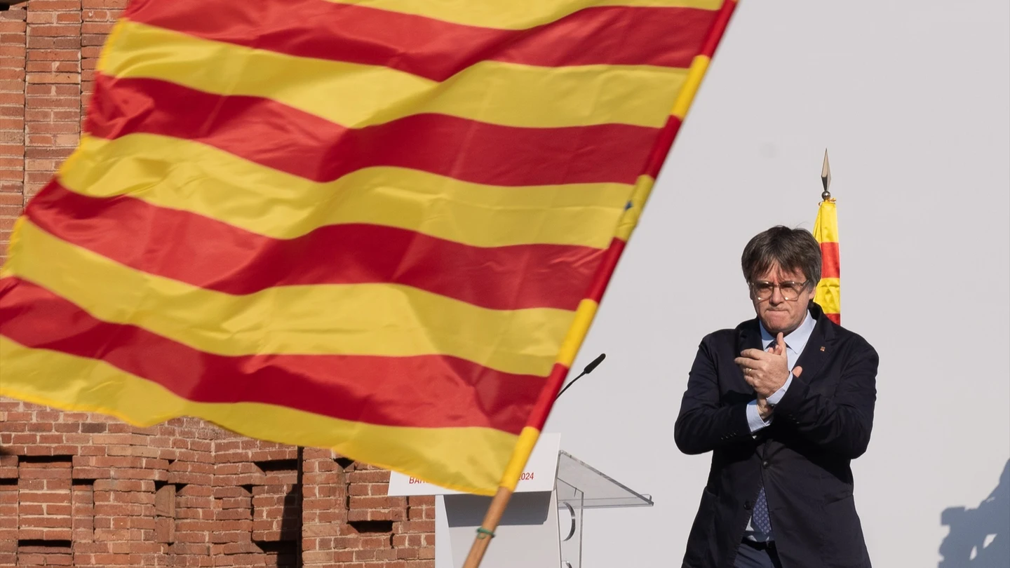 Carles Puigdemont durante su vuelta a España en agosto de 2024 Carles Puigdemont durante su vuelta a España en agosto de 2024