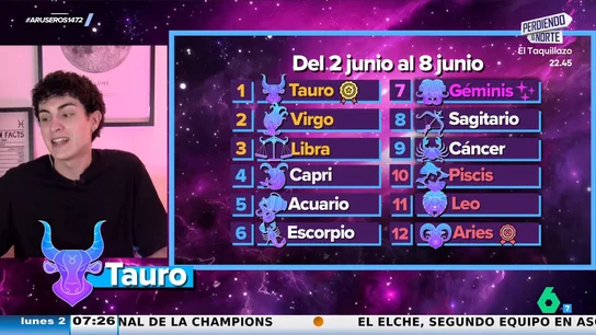 Horóscopo semanal de Aruser@s del 2 al 8 de Junio del 2025: favorable para Tauro, Virgo y Libra Horóscopo semanal de Aruser@s del 2 al 8 de Junio del 2025: favorable para Tauro, Virgo y Libra