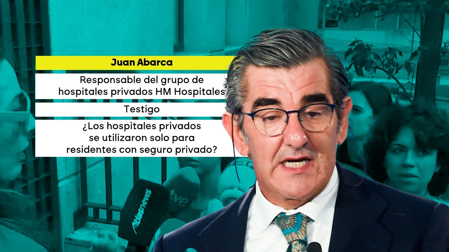 El presidente de HM Hospitales, Juan Abarca, admite que ancianos de residencias con seguro privado llegaron a sus centros durante la pandemia El presidente de HM Hospitales, Juan Abarca, admite que ancianos de residencias con seguro privado llegaron a sus centros durante la pandemia