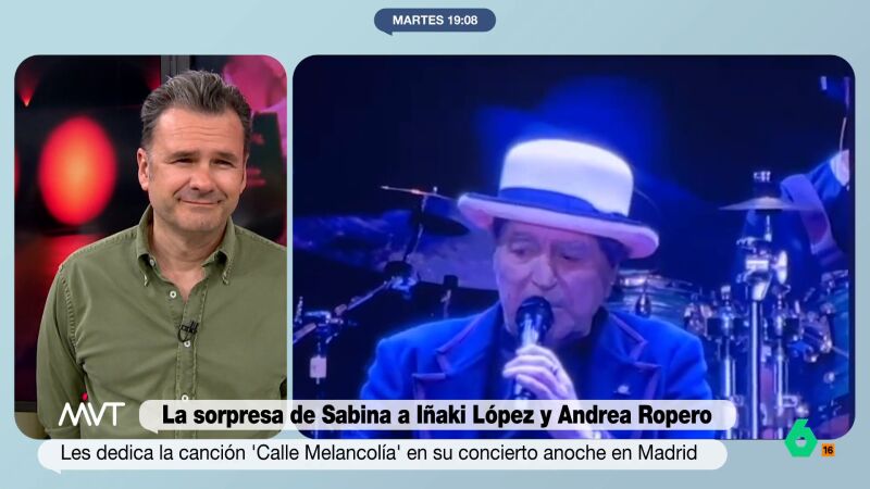 La dedicatoria de Joaquín Sabina a Iñaki López y Andrea Ropero: "Esta canción la escribí cuando ustedes no habían nacido"