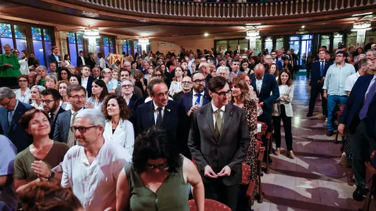 Salvador Illa (c), en el Palau de la Música de Barcelona. Salvador Illa (c), en el Palau de la Música de Barcelona.