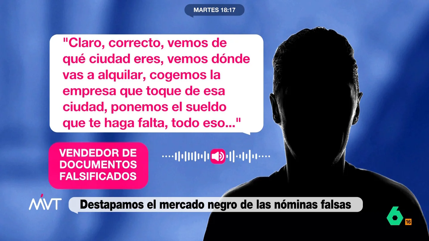"Te pongo el sueldo que necesites": Más Vale Tarde destapa el mercado negro de nóminas falsas para facilitar el alquiler "Te pongo el sueldo que necesites": Más Vale Tarde destapa el mercado negro de nóminas falsas para facilitar el alquiler