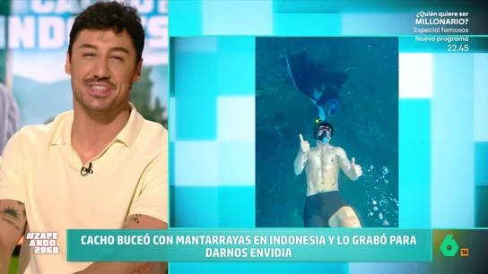 Francisco Cacho vuelve a Zapeando tras unas vacaciones extremas en Indonesia: "Una de las mejores experiencias de mi vida" Francisco Cacho vuelve a Zapeando tras unas vacaciones extremas en Indonesia: "Una de las mejores experiencias de mi vida"