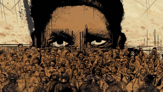 Detalle de la cubierta de 'Los Nadie'