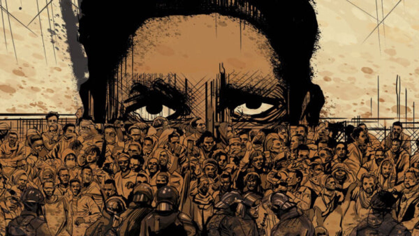 Detalle de la cubierta de 'Los Nadie'