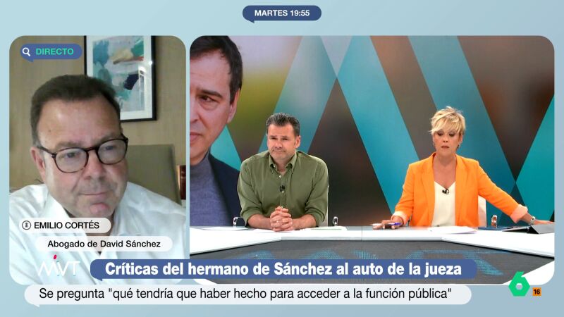 Emilio Cortés, abogado del hermano de Pedro Sánchez, sobre el escrito que han presentado: "No he puesto a escurrir a nadie"