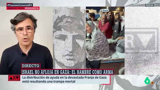 Sandro Pozzi señala el trágico dilema al que se enfrentan en Gaza: "Morir de hambre o arriesgarse a ser asesinados" Sandro Pozzi señala el trágico dilema al que se enfrentan en Gaza: "Morir de hambre o arriesgarse a ser asesinados"