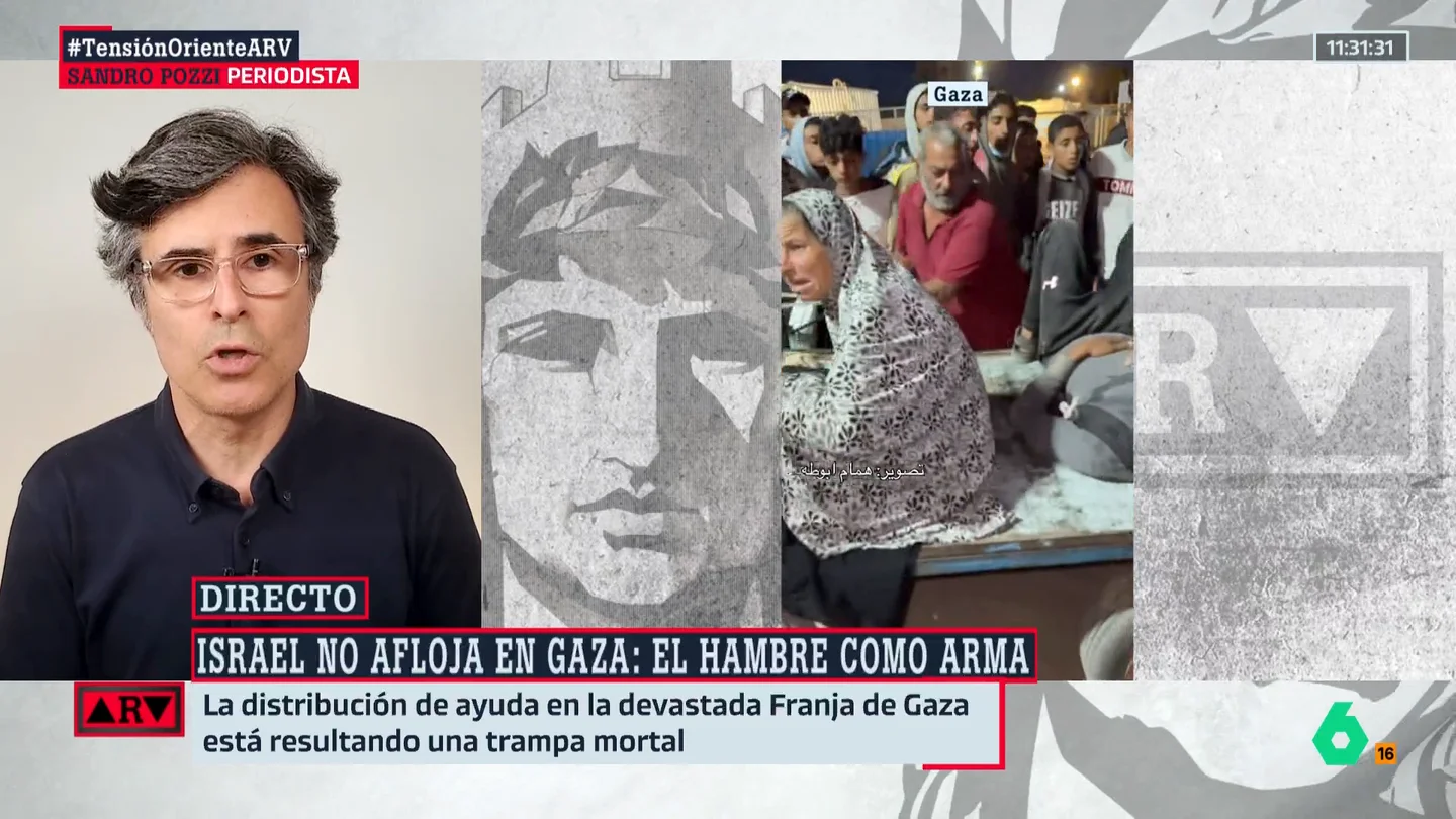 Sandro Pozzi señala el trágico dilema al que se enfrentan en Gaza: "Morir de hambre o arriesgarse a ser asesinados" Sandro Pozzi señala el trágico dilema al que se enfrentan en Gaza: "Morir de hambre o arriesgarse a ser asesinados"