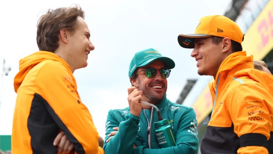 Piastri, Fernando Alonso y Norris Piastri, Fernando Alonso y Norris