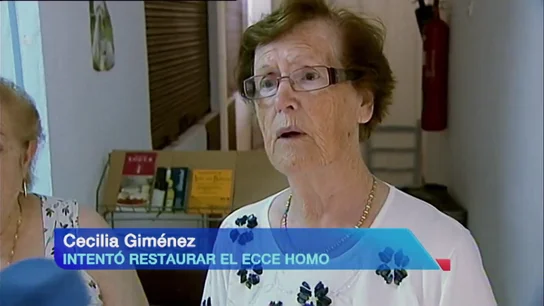 Cecilia nunca pudo terminar su 'restauración' del Ecce Homo: así pedía públicamente que le permitieran acabar su 'obra' Cecilia nunca pudo terminar su 'restauración' del Ecce Homo: así pedía públicamente que le permitieran acabar su 'obra'