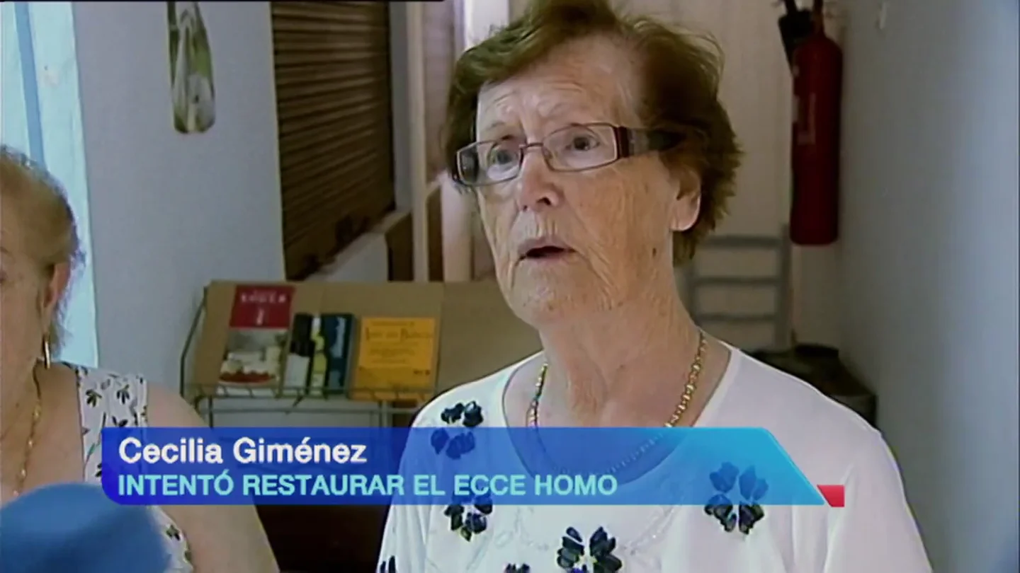 Cecilia nunca pudo terminar su 'restauración' del Ecce Homo: así pedía públicamente que le permitieran acabar su 'obra' Cecilia nunca pudo terminar su 'restauración' del Ecce Homo: así pedía públicamente que le permitieran acabar su 'obra'