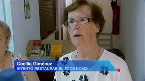 Cecilia nunca pudo terminar su 'restauración' del Ecce Homo: así pedía públicamente que le permitieran acabar su 'obra' Cecilia nunca pudo terminar su 'restauración' del Ecce Homo: así pedía públicamente que le permitieran acabar su 'obra'