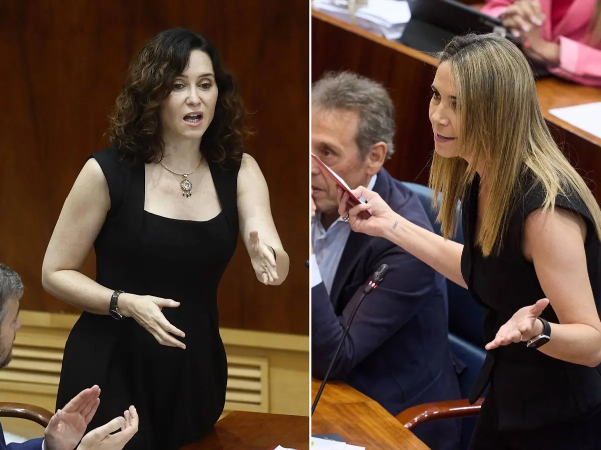Ayuso echa en cara el caso de Leire Díez a Espinar (PSOE) en un nuevo rifirrafe: "Es la cloaca peleándose con el fango en directo"