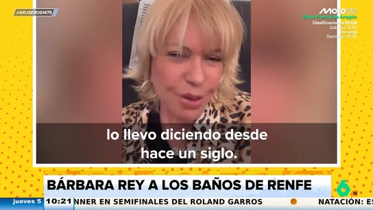 Bárbara Rey denuncia el estado de los baños de Renfe: "Es asqueroso, no se les cae la cara de vergüenza" Bárbara Rey denuncia el estado de los baños de Renfe: "Es asqueroso, no se les cae la cara de vergüenza"