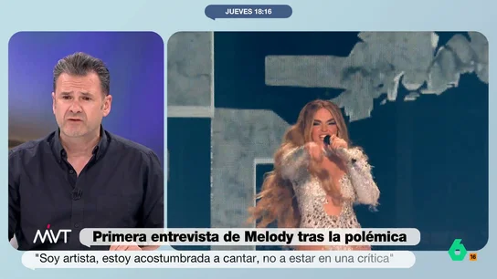 Iñaki López, tras escuchar a Melody en 'El Hormiguero': "¿Descolgarse del techo nos hubiera colocado entre los tres primeros?" Iñaki López reacciona en este vídeo a las explicaciones de Melody sobre sus discrepancias con RTVE sobre su actuación en Eurovisión y echa en falta algo de autocrítica: "En todas sus declaraciones la culpa parece siempre ajena".