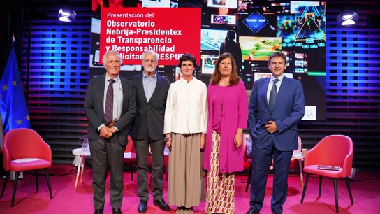Eduardo Olano, Marta Perlado, Francisco J. González, Mar España y Alejandro Perales. Eduardo Olano, Marta Perlado, Francisco J. González, Mar España y Alejandro Perales.