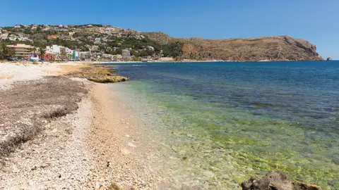 Playa de la Grava, en Jávea Playa de la Grava, en Jávea