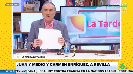 El irónico comentario de Juan y Medio sobre Revilla: "El pobre, podrían darle una oportunidad, que saliera en la tele" El irónico comentario de Juan y Medio sobre Revilla: "El pobre, podrían darle una oportunidad, que saliera en la tele"