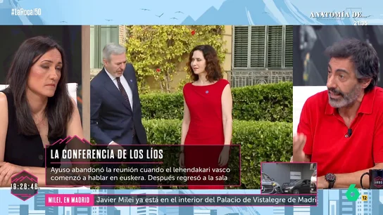 Juan del Val califica de "disparate" la actitud de Ayuso en la Conferencia de Presidentes: "No puede soportar ser una más" Juan del Val califica de "disparate" la actitud de Ayuso en la Conferencia de Presidentes: "No puede soportar ser una más"
