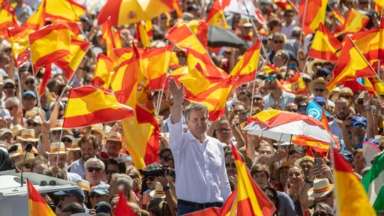 Alberto Núñez Feijóo en la manifestación contra el Gobierno de Sánchez. Alberto Núñez Feijóo en la manifestación contra el Gobierno de Sánchez.