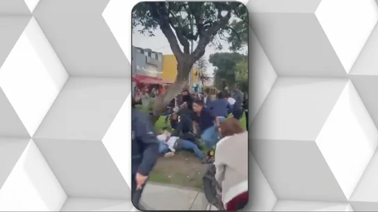 Momento del ataque contra el senador colombiano Miguel Uribe. Momento del ataque contra el senador colombiano Miguel Uribe.