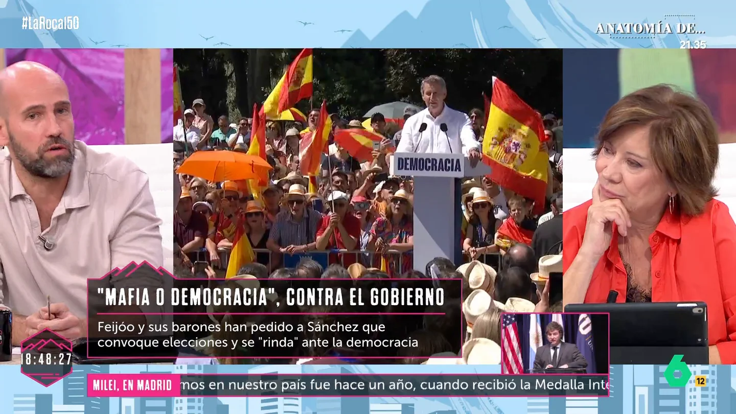 Gonzalo Miró: "Me resulta que detrás de una pancarta de 'Mafia o democracia' se ponga Aznar, Rajoy, Ayuso o Feijóo" Gonzalo Miró: "Me resulta que detrás de una pancarta de 'Mafia o democracia' se ponga Aznar, Rajoy, Ayuso o Feijóo"