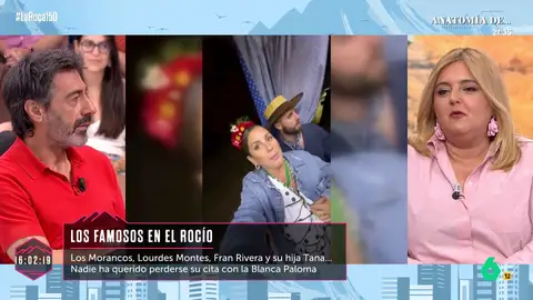 Pilar Vidal bromea sobre el entusiasmo de Juan del Val por el Rocío: "Para él es como Disney World" Pilar Vidal bromea sobre el entusiasmo de Juan del Val por el Rocío: "Para él es como Disney World"