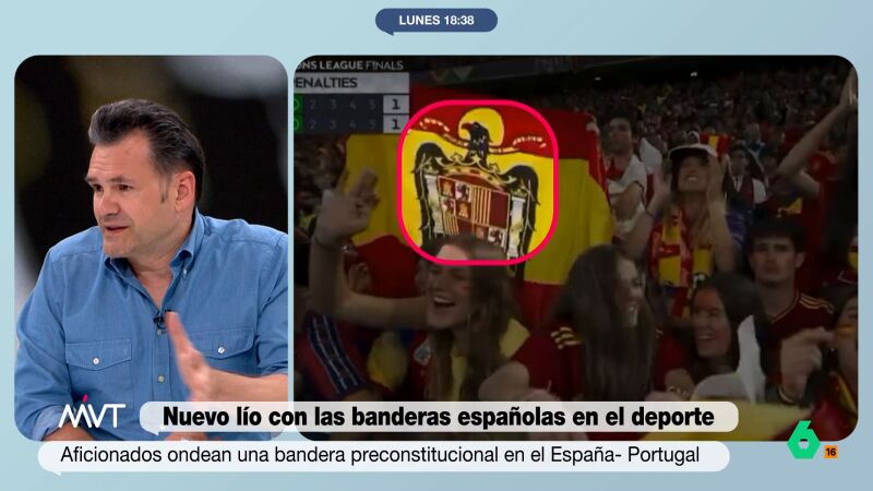 Iñaki López, sobre el joven con la bandera preconstitucional en el España-Portugal: "No es el lápiz más afilado, doble disgusto para los padres"