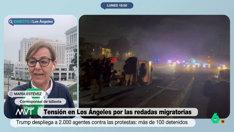 María Estévez, sobre las protestas en Los Ángeles: "Se está intentando evitar que se extiendan en el resto de EEUU"