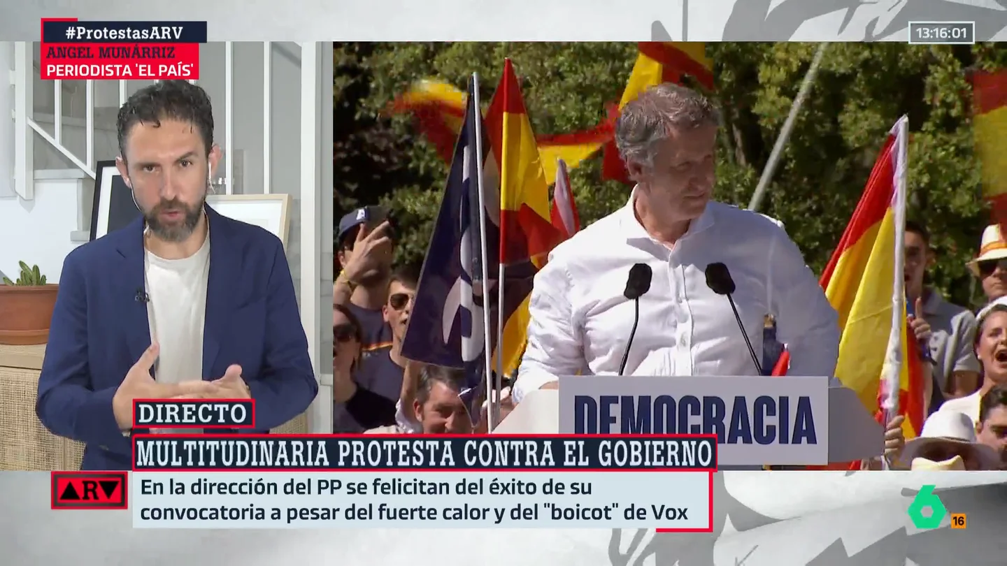 Ángel Munárriz, sobre la división interna del PP: "Las diferencias entre Feijóo y Ayuso son cada vez más indisimulables y se producen a campo abierto" Ángel Munárriz, sobre la división interna del PP: "Las diferencias entre Feijóo y Ayuso son cada vez más indisimulables y se producen a campo abierto"